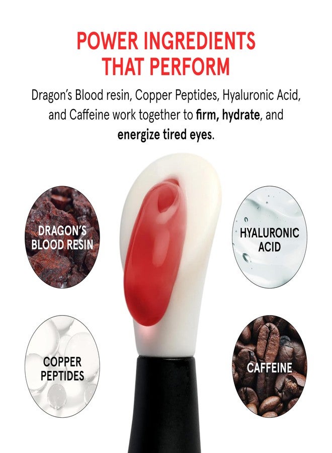 لومين جل لومين دراغون راي للعين، سيروم للعين لعلاج الضوء الأحمر، كريم يحتوي على الببتيدات وحمض الهيالورونيك والكافيين، يقلل الهالات السوداء والانتفاخ، متوافق مع قناع العين لوميناتور، نباتي، 15 مل (0.51 أونصة) - Image 3